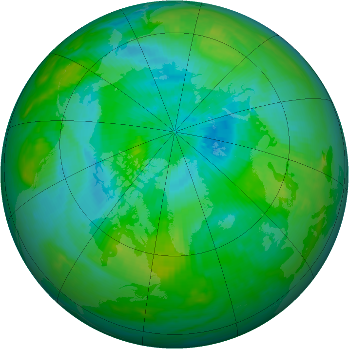 Arctic ozone map for 26 August 1981